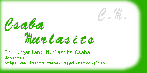 csaba murlasits business card